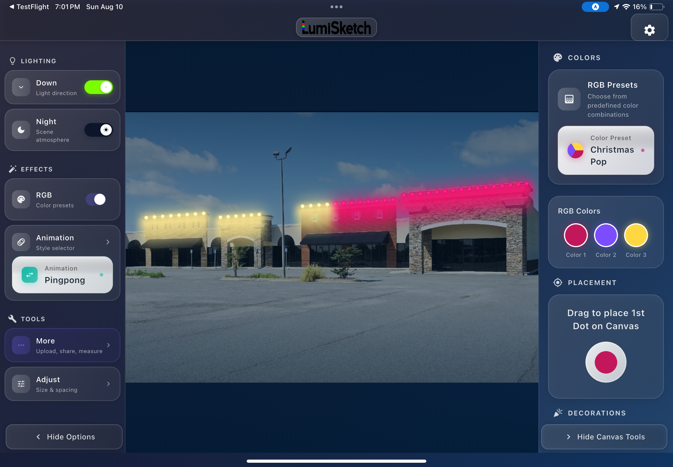 Lumisketch — Fixture Placement